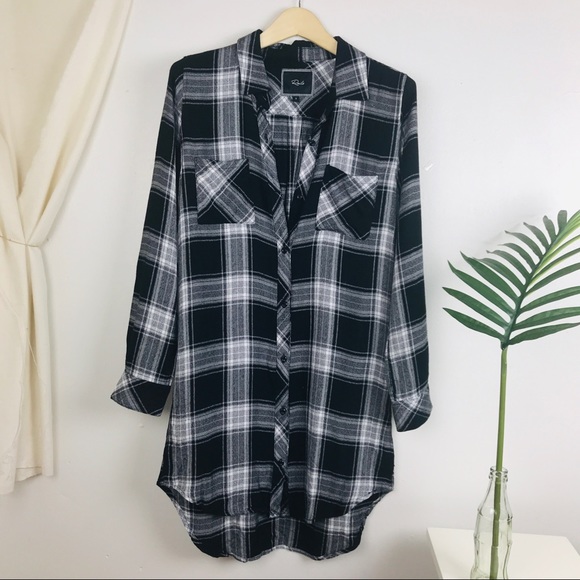 Rails Dresses & Skirts - Rails Black & White Sawyer Shirt Dress